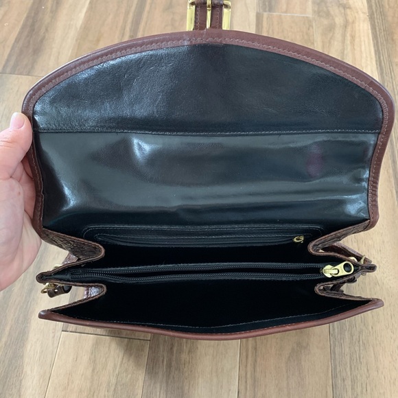 Vintage Black and Croc leather Brahmin Shoulder bag - Picture 4 of 6